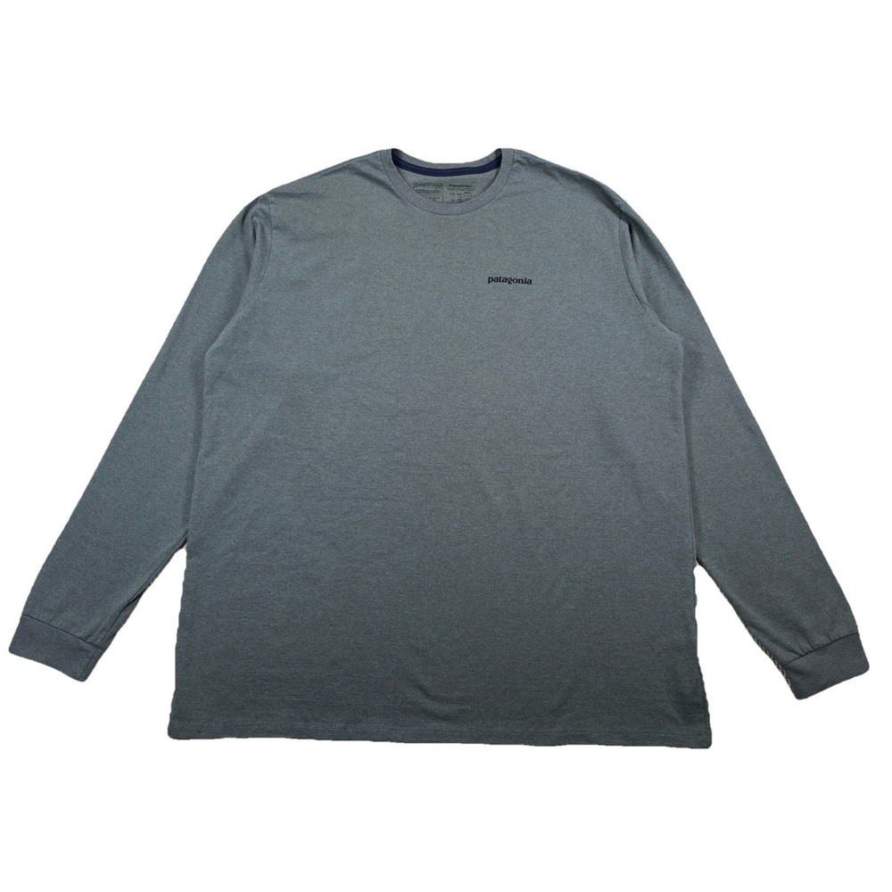 Patagonia Fitz Roy Trout Responsibili-Tee Long Sleeve Shirt Plume Gray Men's XXL